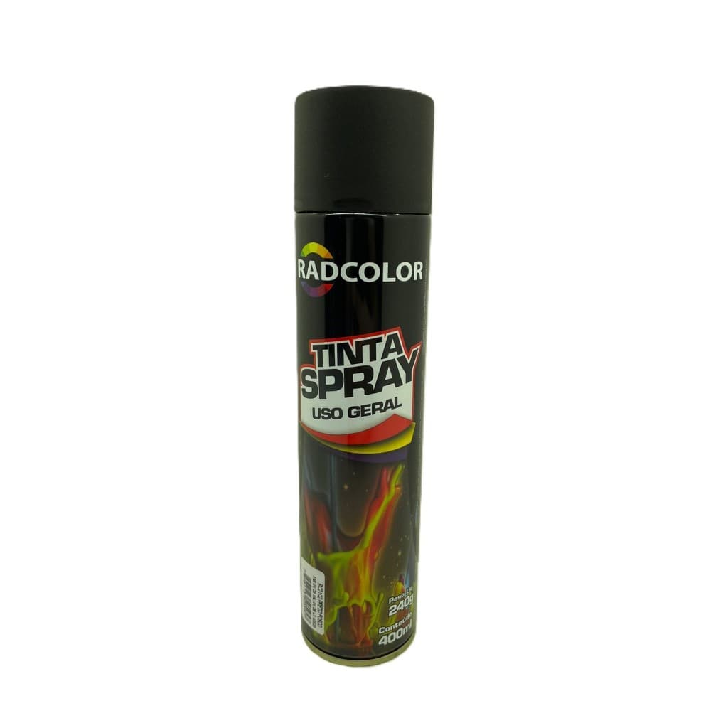 TINTA SPRAY PRETA USO GERAL RADCOLOR 400ML