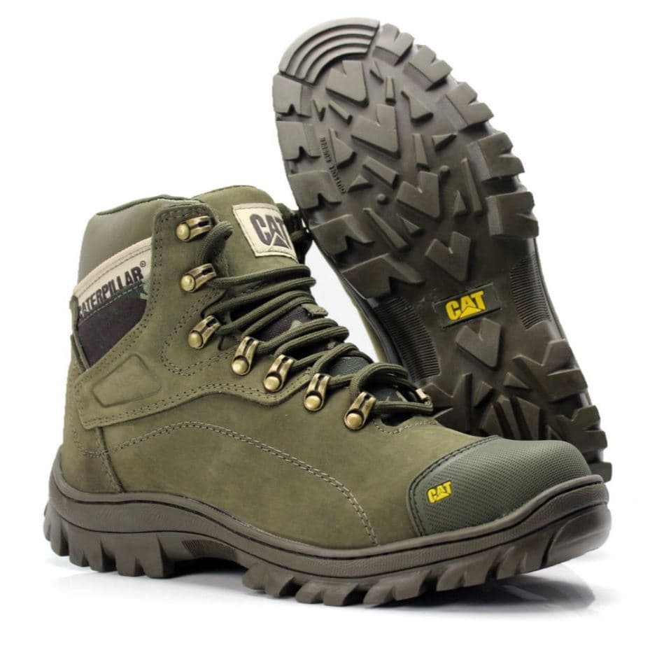 Bota Botina Coturno Caterpilar 100% Couro Legitimo