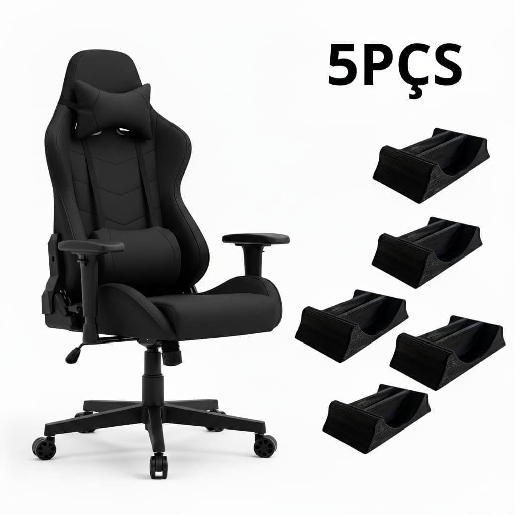 Kit C/ 5 Trava Rodinhas Cadeira Escritório Gamer