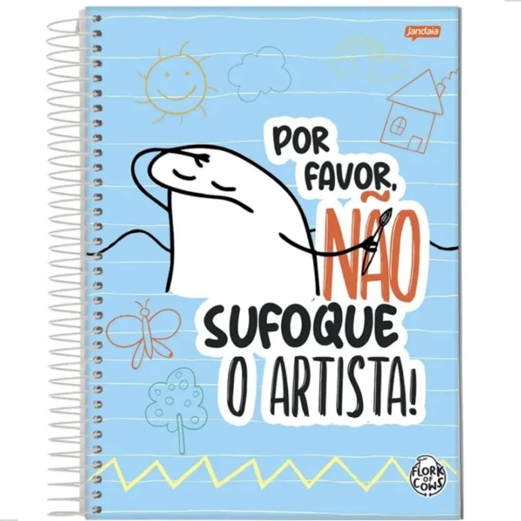Caderno Flork 10 Matéria Capa Dura Universitário Lançamento