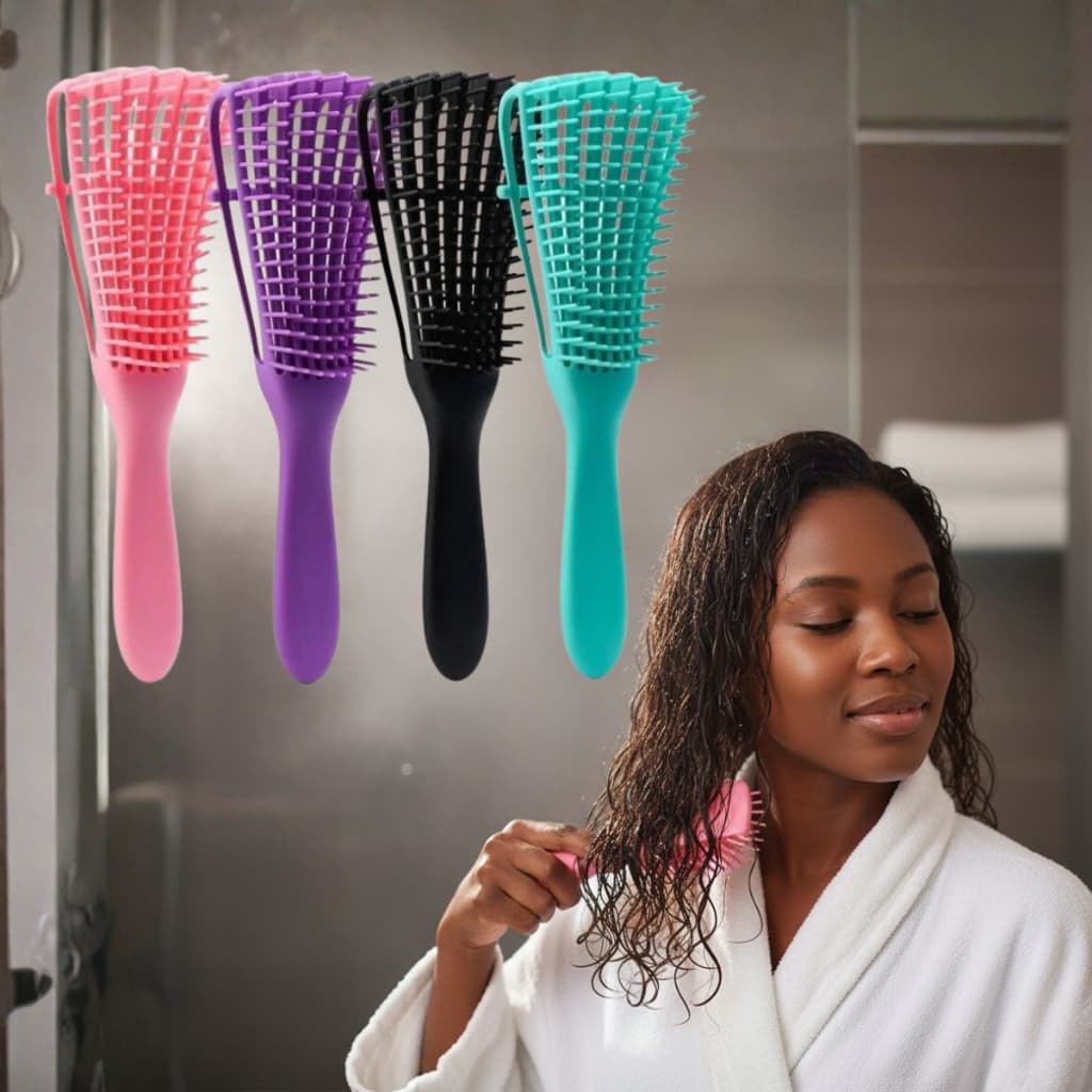Escova Para Cabelo Cacho Pente Polvo Pronta Entrega Imediata