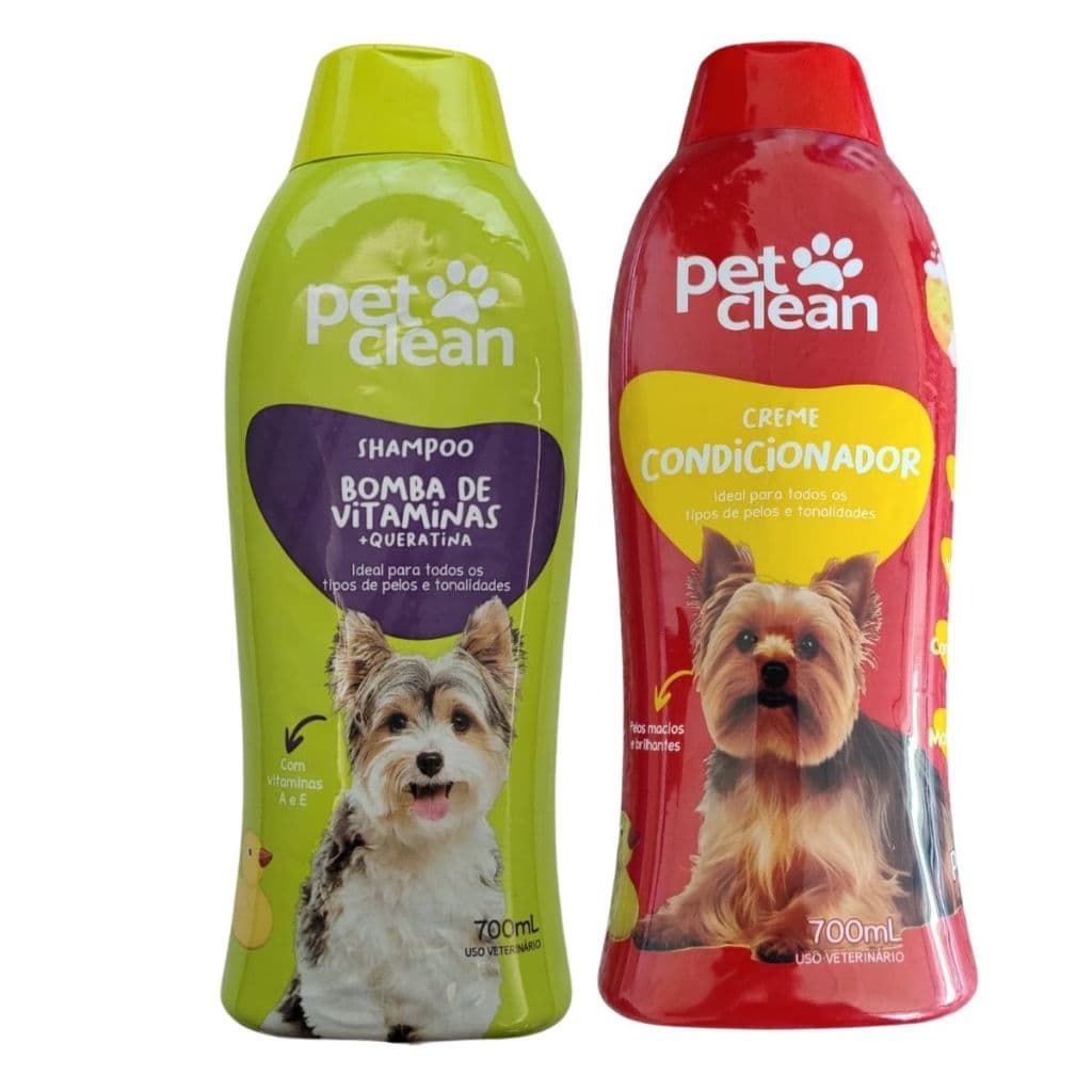 Kit Condicionador + Shampoo Bomba de Vitamina Pet Clean
