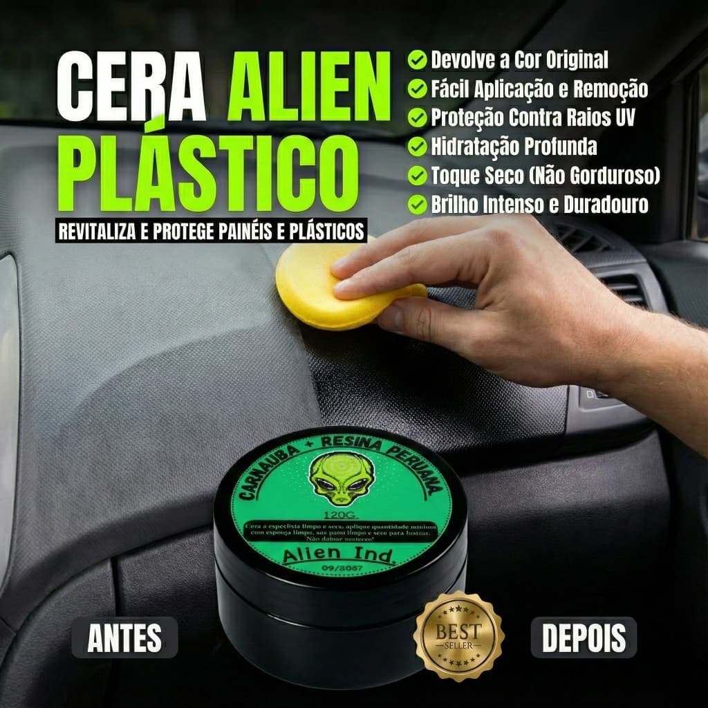 Revitalizador Alien Plástico Interno Externo Automotivo