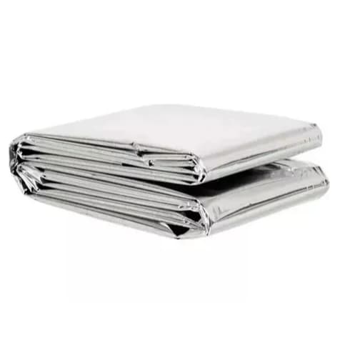 Manta Térmica Aluminizada de Emergência – Ideal para Camping, Sobrevivência e Resgate (210 x 130 cm)