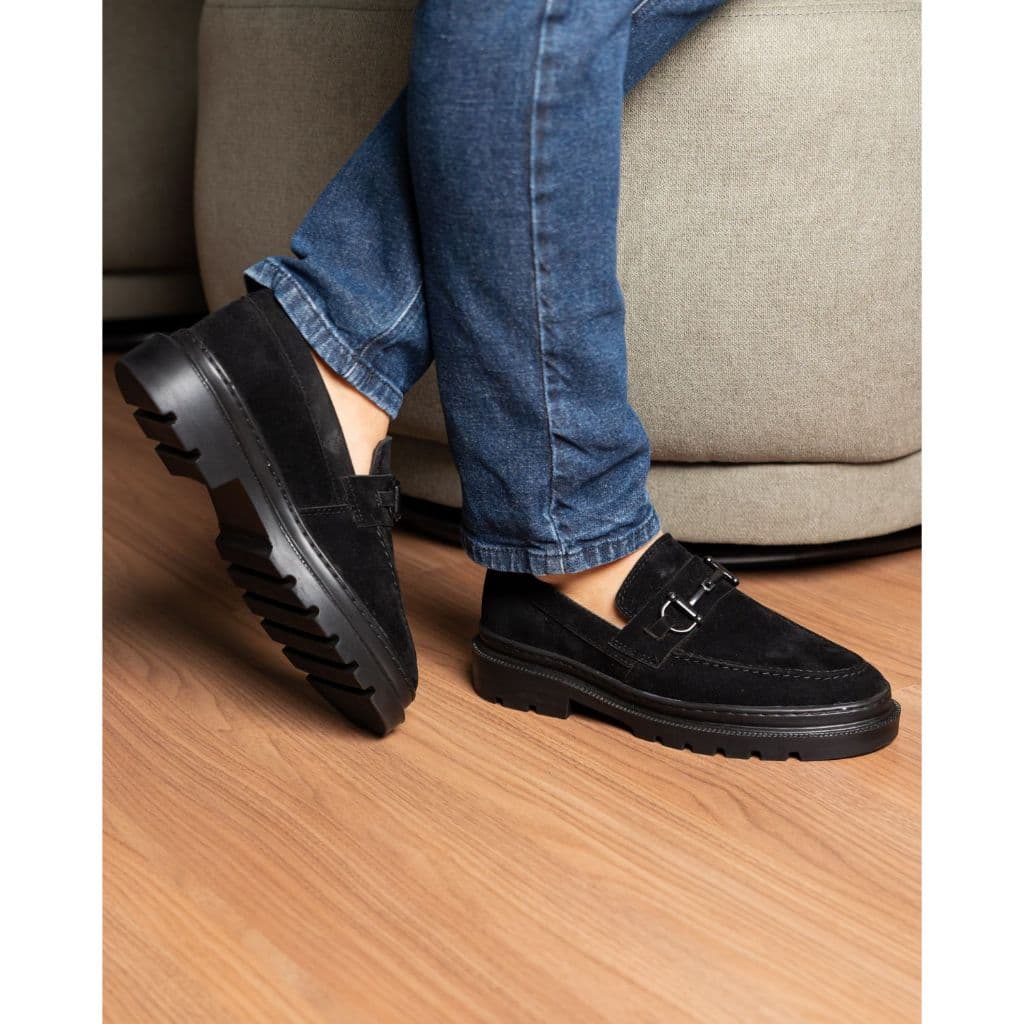 Sapato Social Mocassim Casual Masculino Em Camurça Solado Leve Costurado Oxford Festa Escritório Dia dos Pais