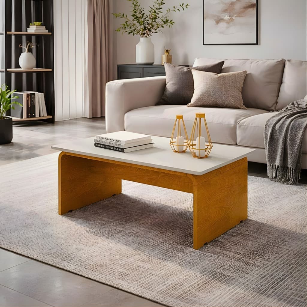 *PROMOÇÃO* Mesa Mesinha de Centro Sala de Estar Poli Madeira Maciça Moderna e Minimalista CORES