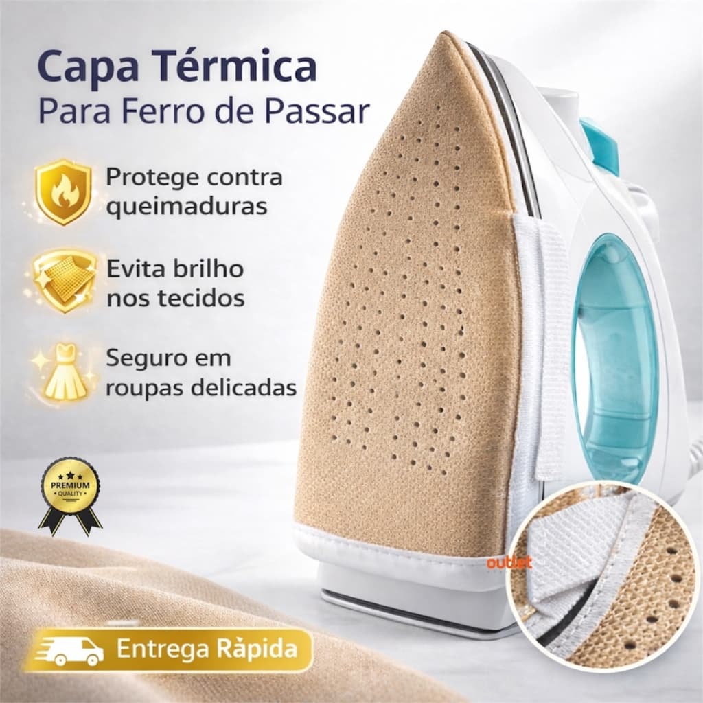 Sapata Capa Térmica Anti Brilho Para Ferro Passar Roupa Protetor Universal Para Roupas Delicadas