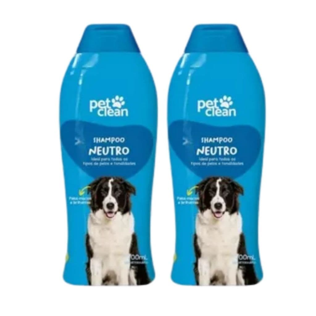 Kit 2 Shampoo Pet Clean PetClean Neutro Cachorro Gato