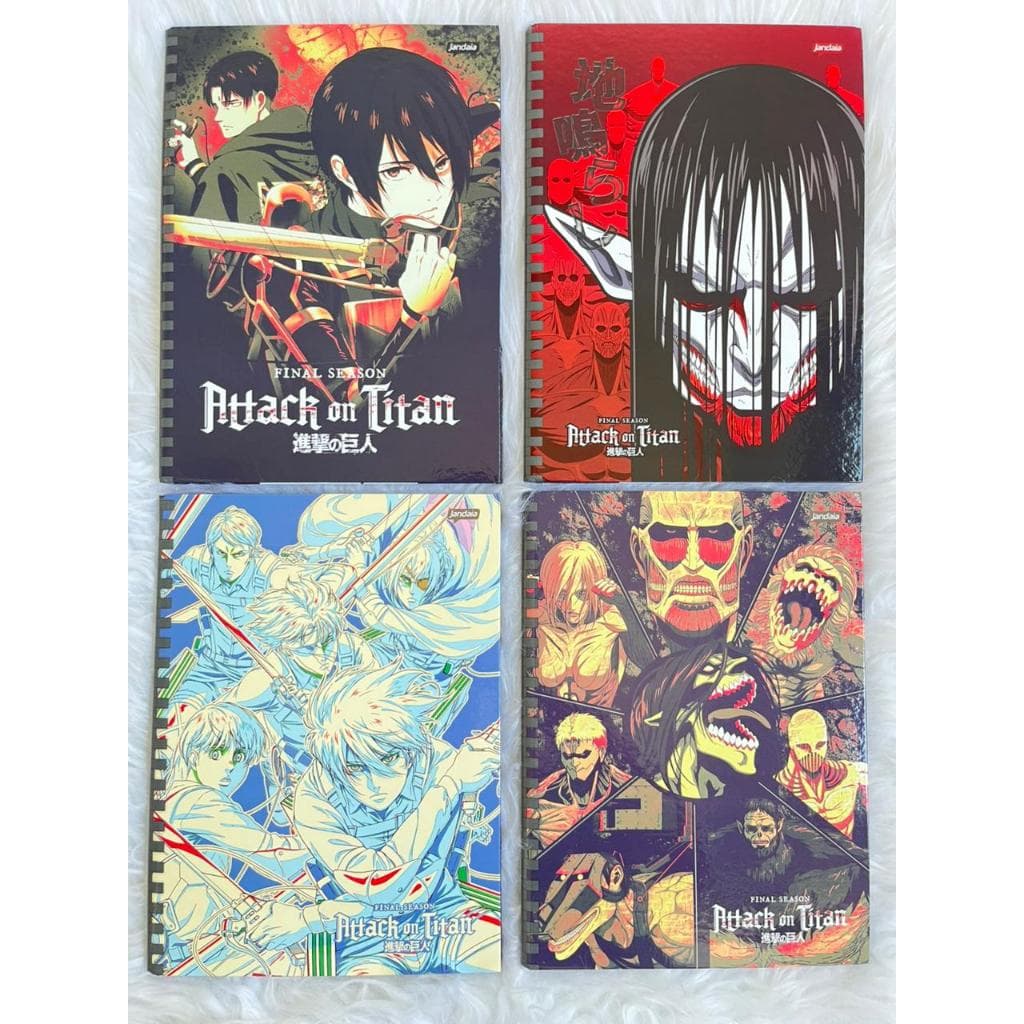 Brochurao Anime Attack on Titan caderno grande 80 Folhas juvenil capa dura  A4 Escolar