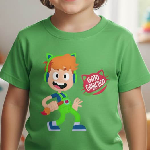 Camiseta Gato Galáctico 100% algodão design do P ao GG cores vibrantes e estilosos para quem gosta