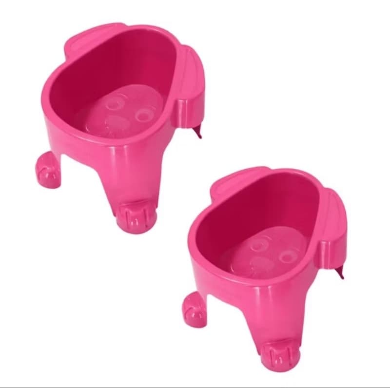 Kit 2 Comedouro e Bebedouro Elevado Ergonômico Ortopédico 1 Litro Cães e Gatos