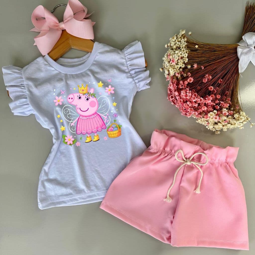 ✨ Conjunto Infantil Princesinha Fofa 👑💖 Look Viral Menina | Tendência do Momento | Conforto & Estilo