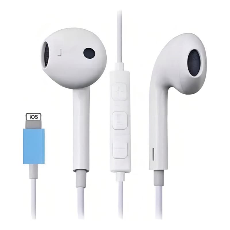 Fone De Ouvido Para iPhone 7 8 Plus X XR 11 12 pro. Conector Lightning Premium com Microfone