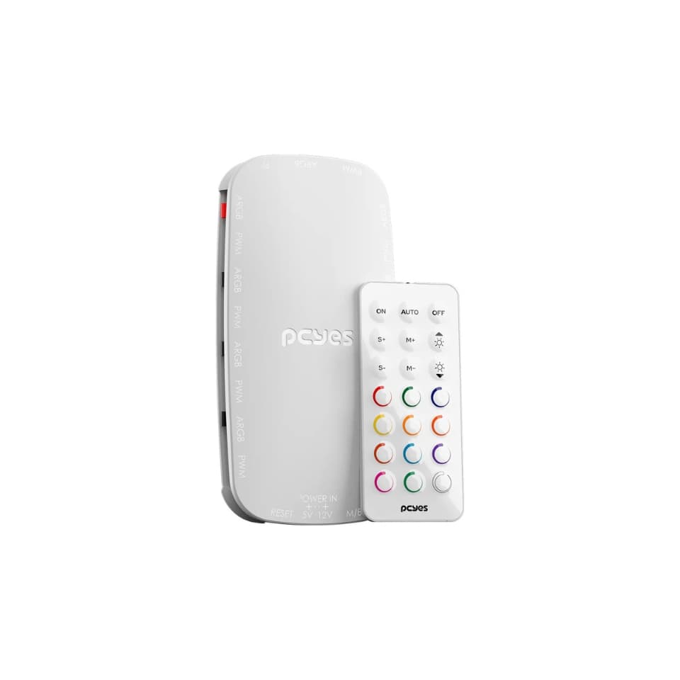 Controladora + Hub 9 Portas PWMARGB PCYES Light Core White Ghost [PELC9PGBR]