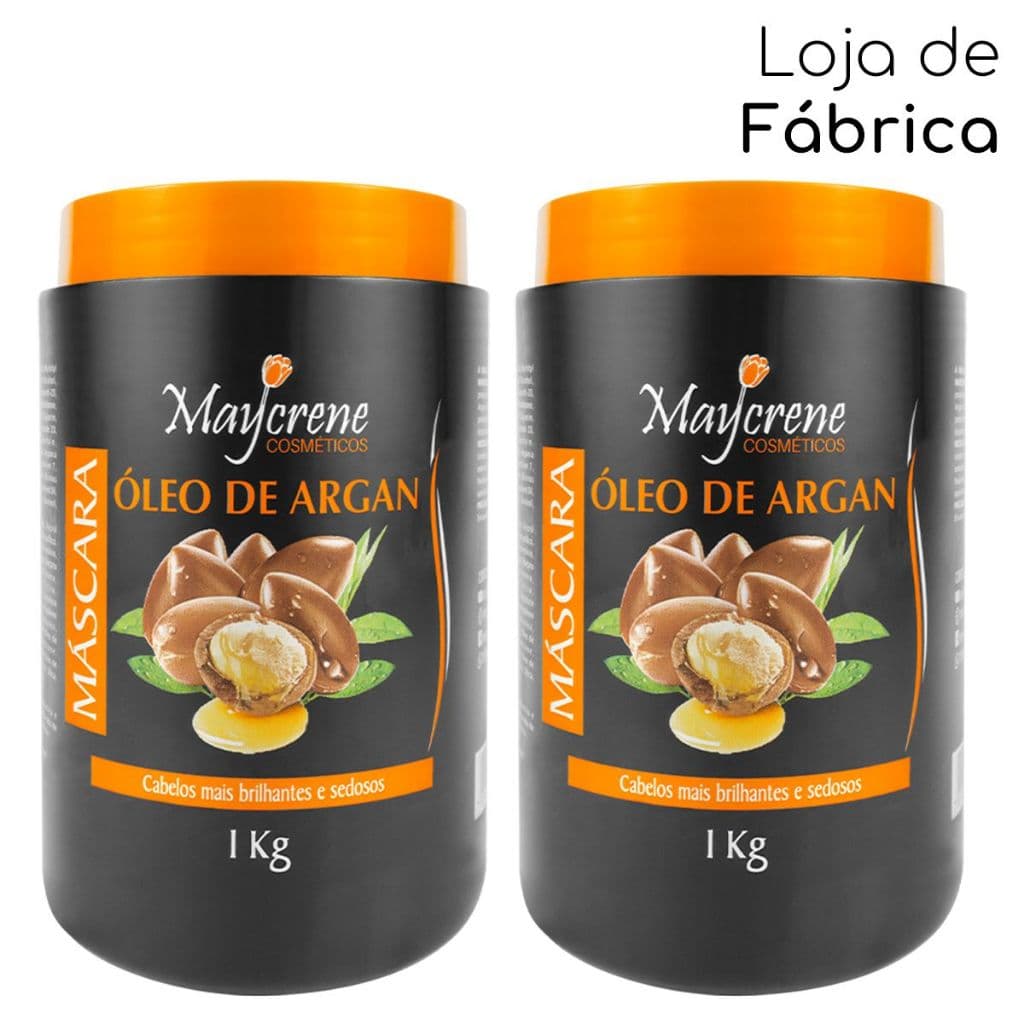 Máscara Óleo de Argan Maycrene 1kg | Restauração, Hidratação intensa e Brilho