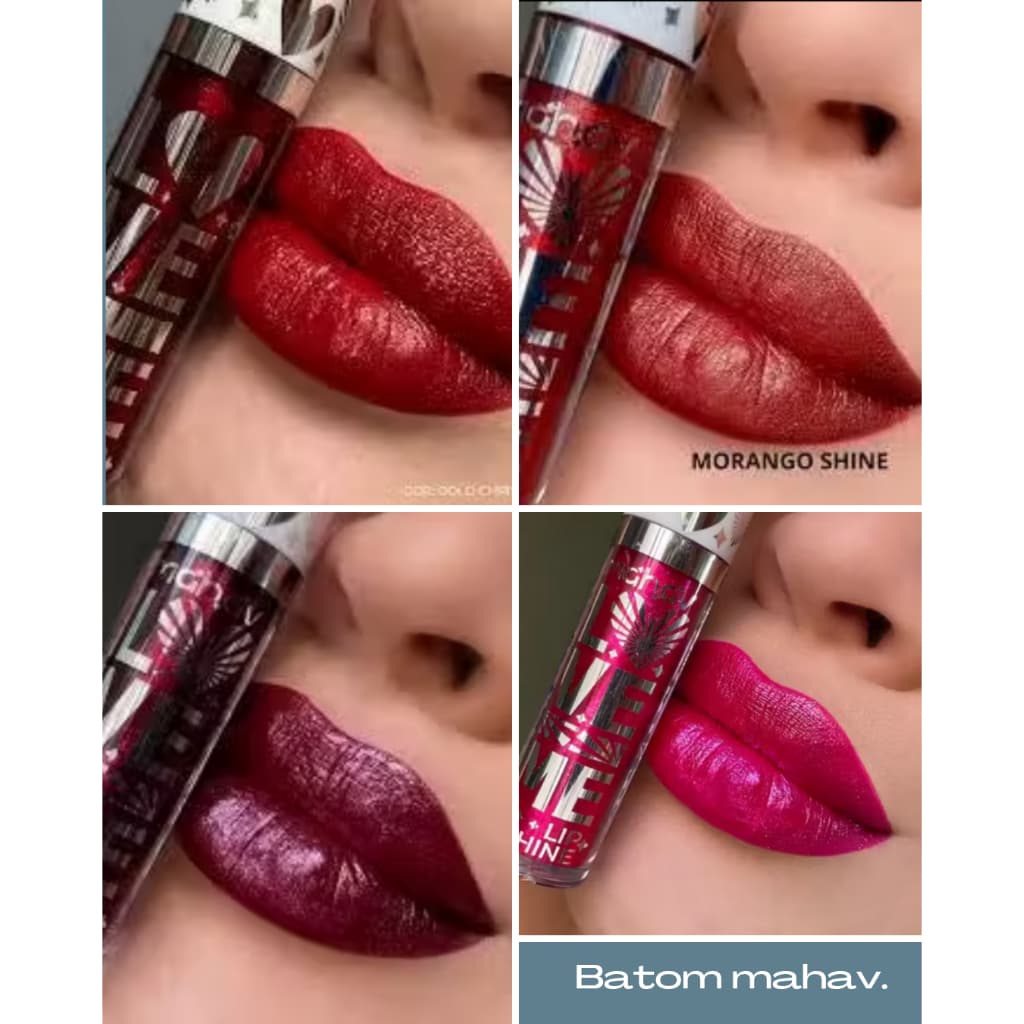 Lip Tint Shine Love Me Mahav - Lábios vibrante e com glitter