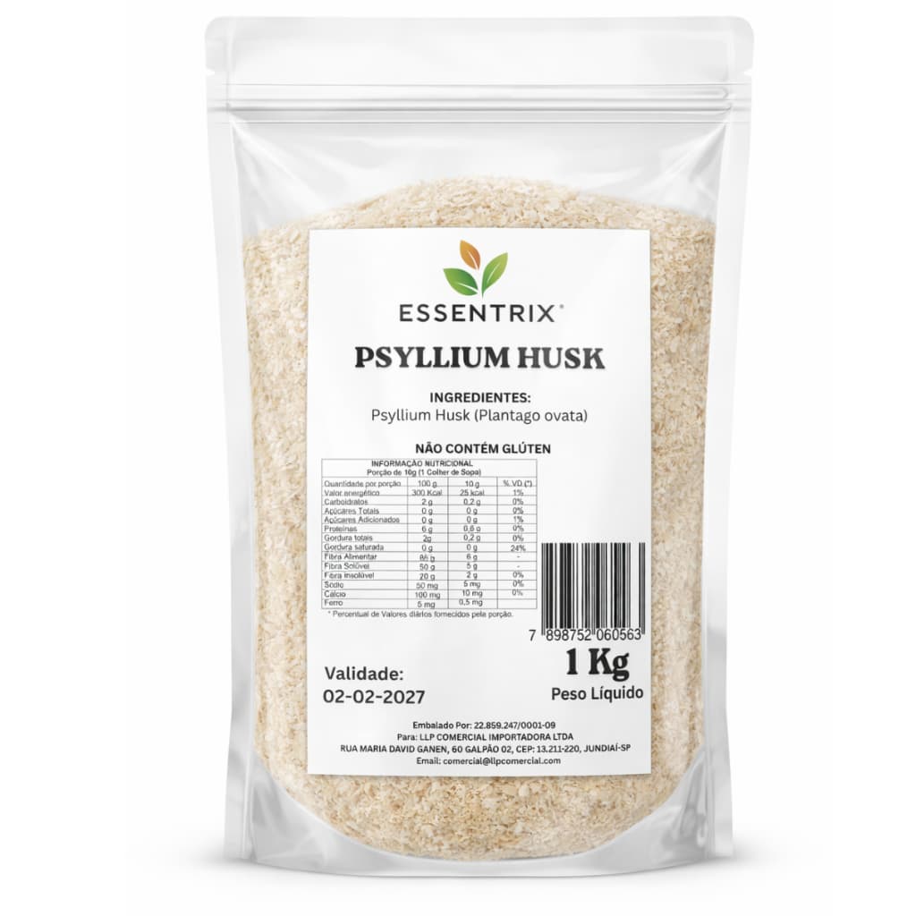 Psyllium Husk Fibra 100% Natural s/Glúten Premium 1Kg