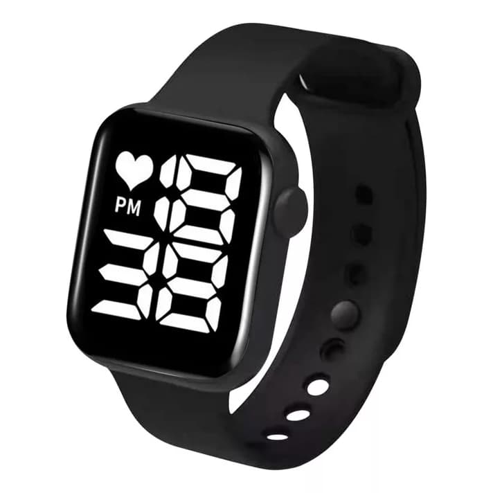 Relógio Digital Sport Led Básico Esportivo Unissex - Visor LED Moderno com Pulseira Ajustável para Corrida e Academia