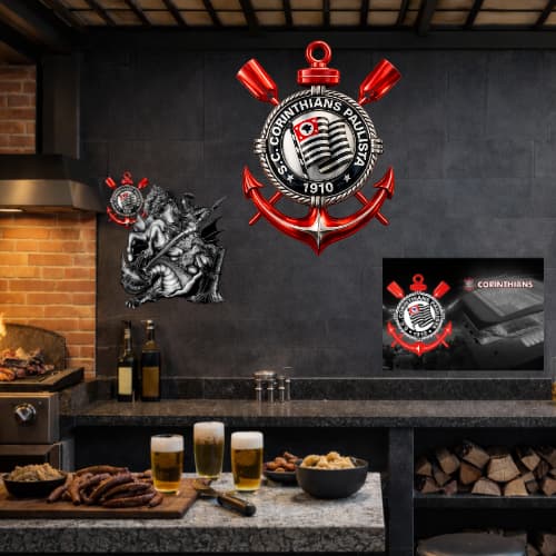 Adesivo Decorativo Parede Timão Gaviões da Fiel para Quarto Sala Área Gourmet Futebol Paulista Arena