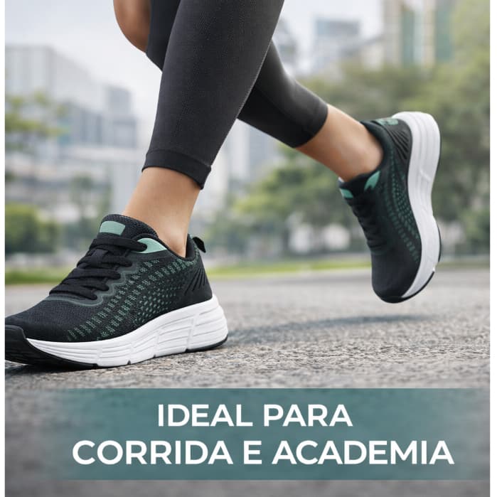 Tênis Feminino Esportivo Confortável Leve para Caminhada Academia Treino e Uso Diário Conforto