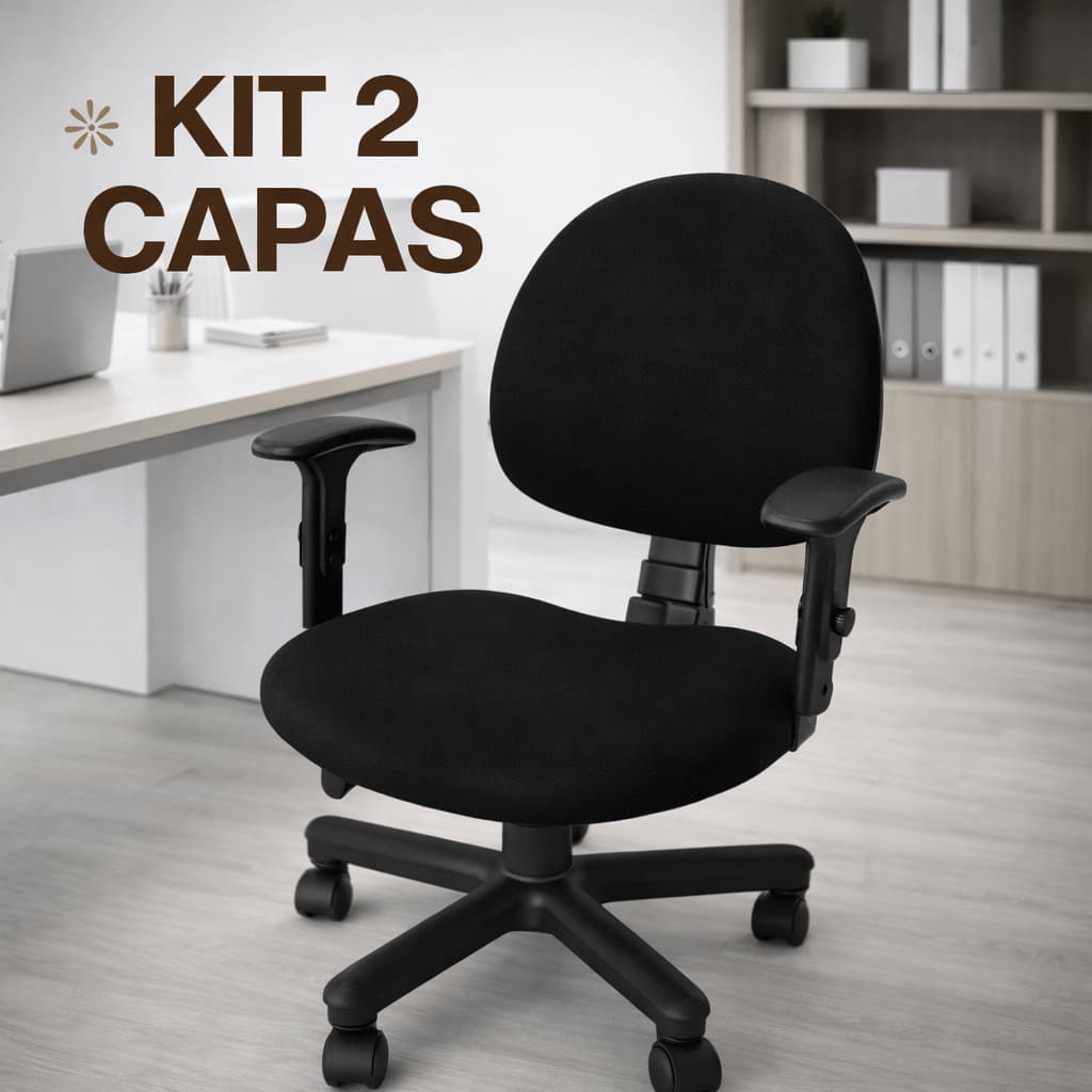 Kit Com 2 Capa De Cadeira de Escritório Capa Premium Conforto e Elegância em um Único Produto