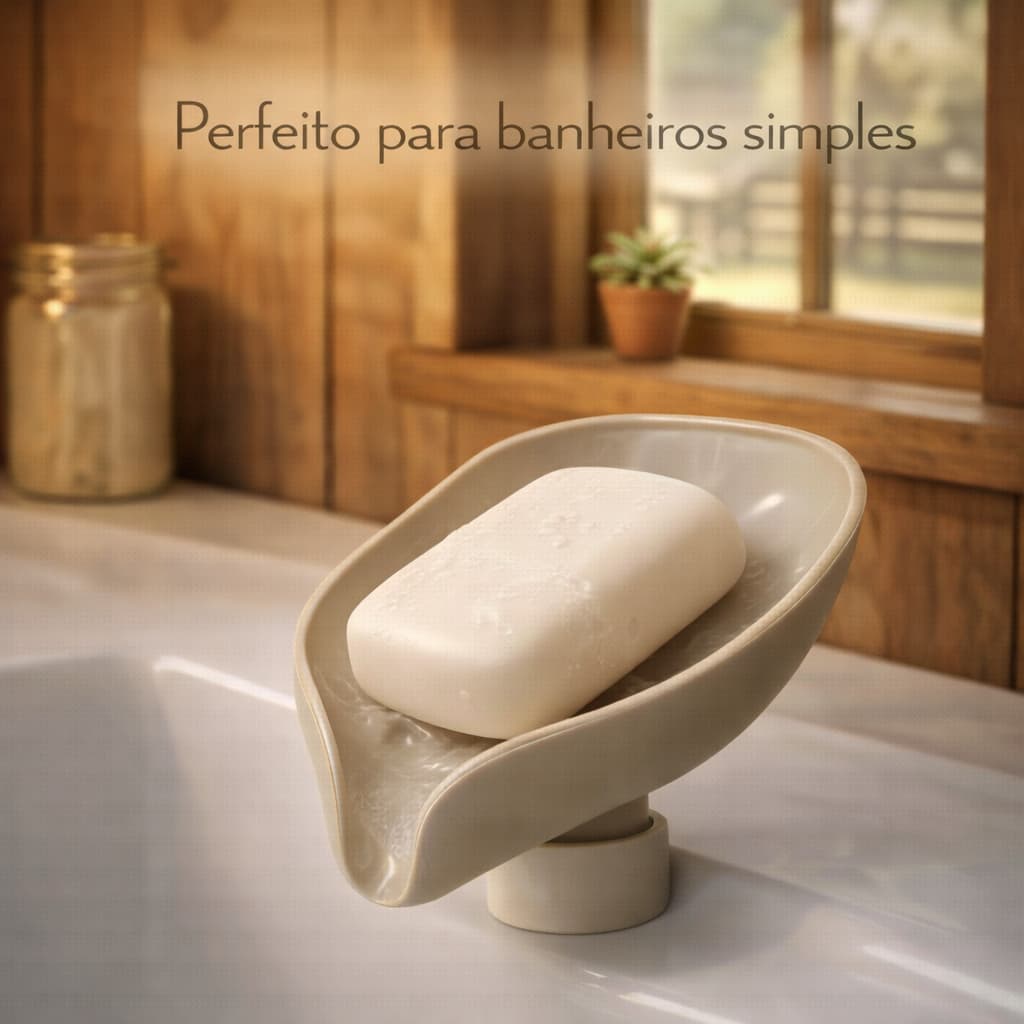 Porta Sabonete Sabão Suporte Saboneteira Plastico Forma Folha Ventosa Antiderrapante  Uso.