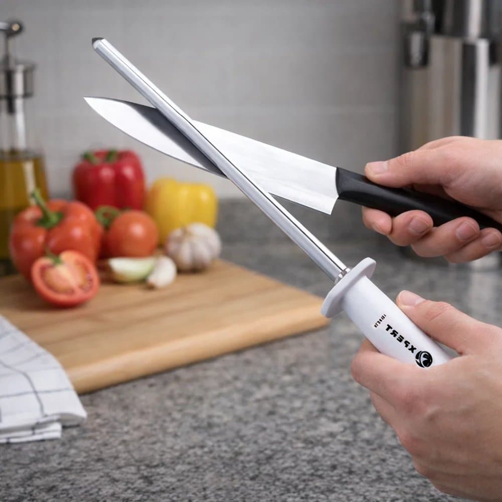 Afiador Chaira 8” para Facas – Aço Inox Profissional com Cabo Anatômico