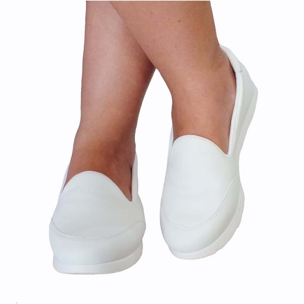Tênis Feminino Slip On Branco Enfermagem Podologia Esteticista Odontologia conforto JaquesCoutoshoes