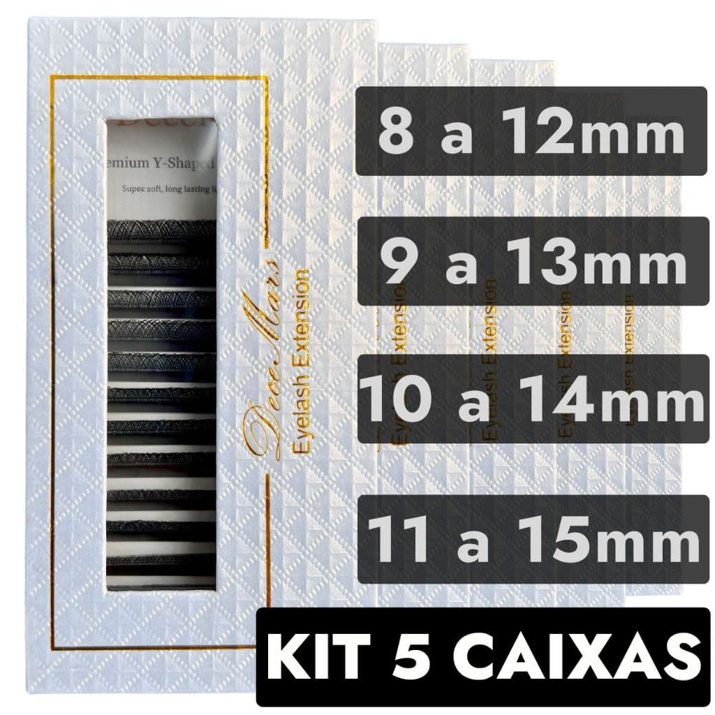Kit 5un Cílios Y Decemars Yy C D Volume Brasileiro Original