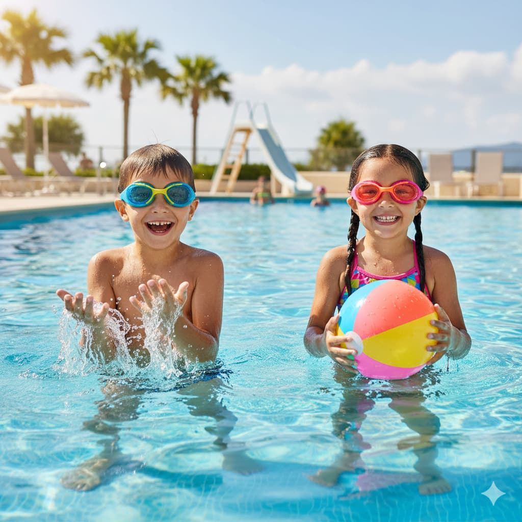ÓCULOS INFANTIL DE NATAÇÃO 100 XBASE 1 AZUL e 1 ROSA Nabaiji  diversao piscina mar sol praia