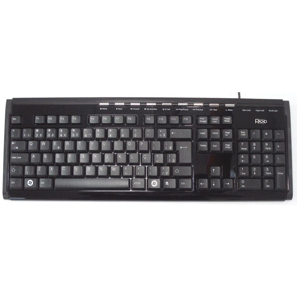 KTKM3328 – Kit com 8 Teclados Pixxo Multimídia PS2 ABNT2