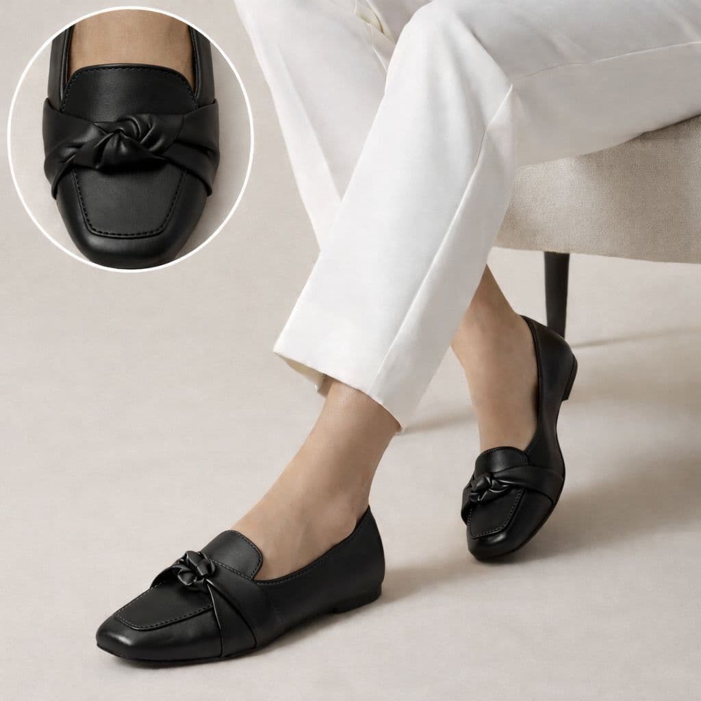 Mocassim Sapatilha Feminina Prata Velho De Nó Confortavel Bico Quadrado Sapato Feminino Mulher Moda