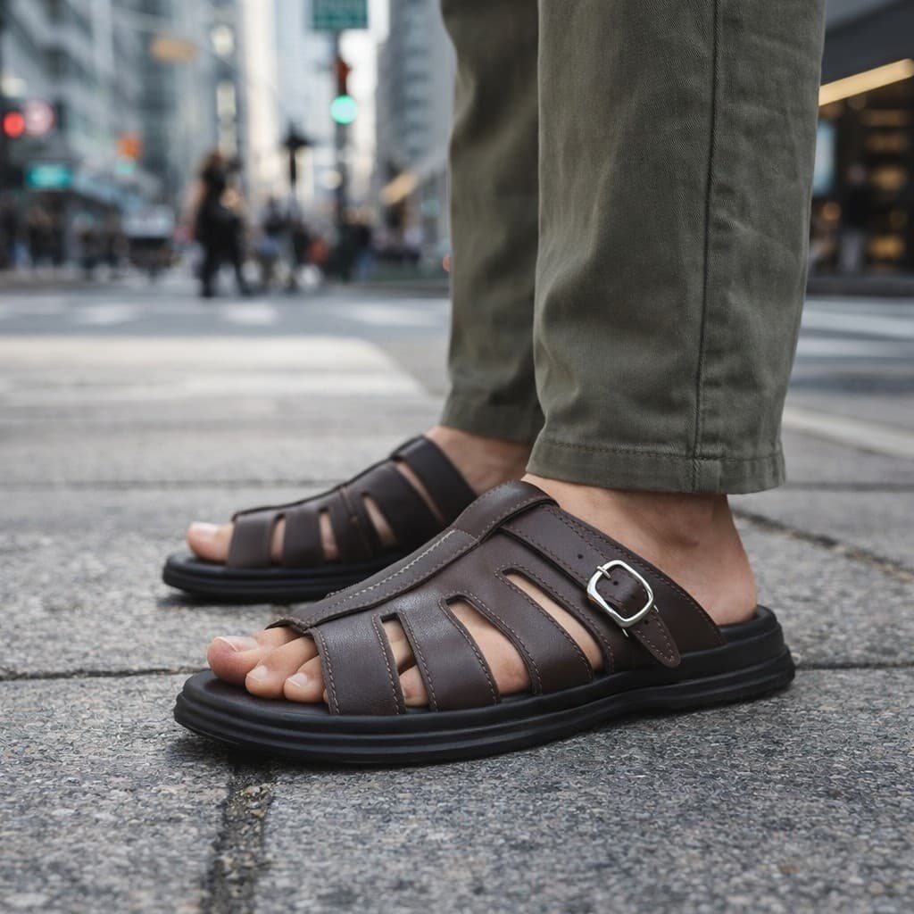 Sandália Ortopédica Masculina Antiderrapante Antistress Conforto Premium