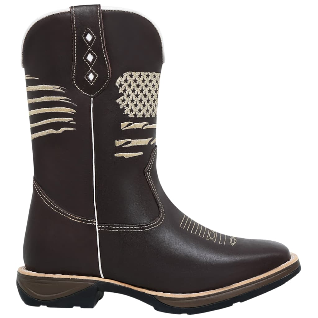 Bota Masculina Texana Country Em Couro Sola Jump Bordada