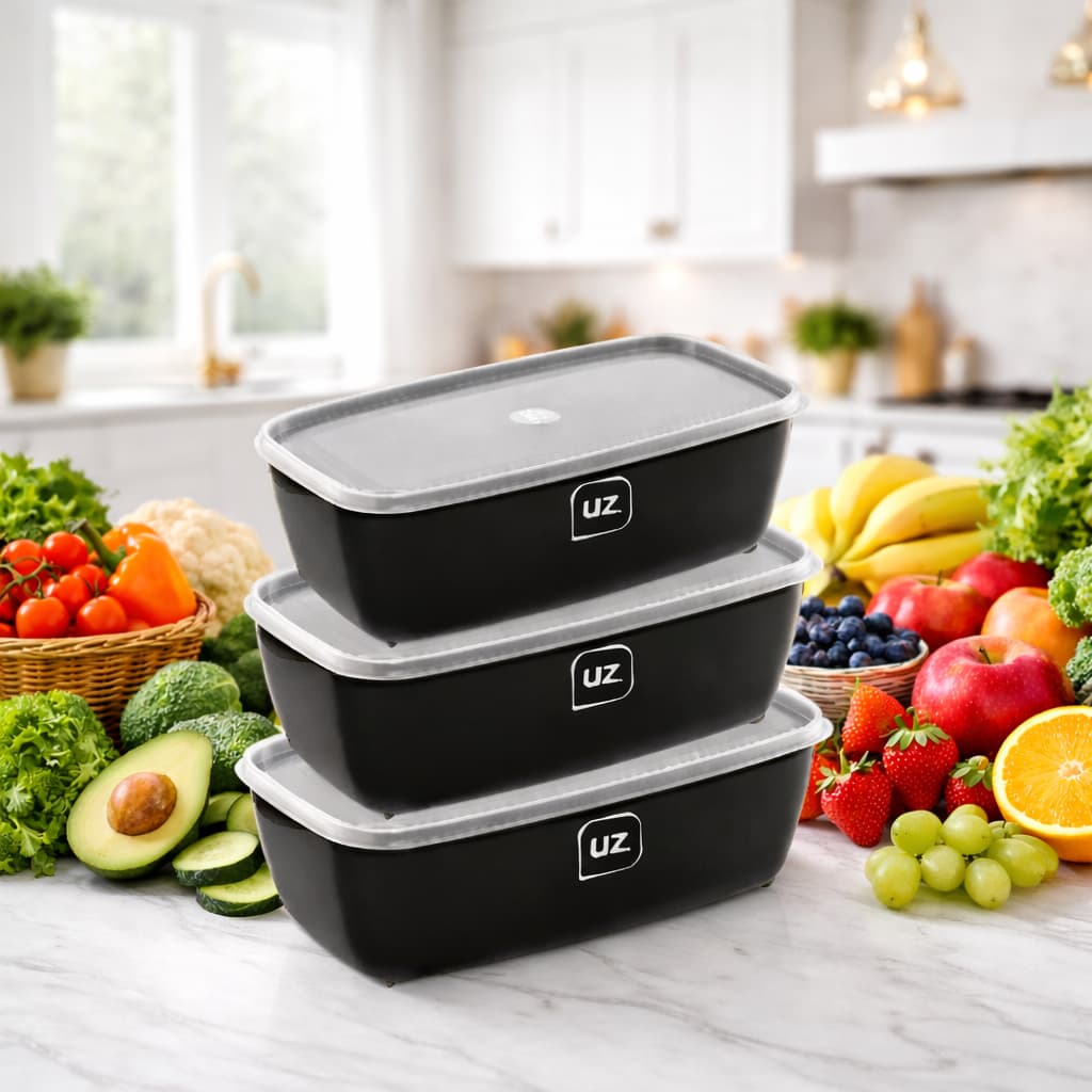 Kit 3 Potes Multiuso 1,5L UZ - Praticidade na Cozinha