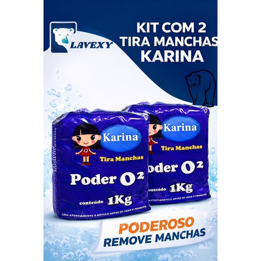 Kit Tira Manchas Percarbonato Poder O² – Roupas Brancas e Coloridas, Desencarde e Tira Bolor