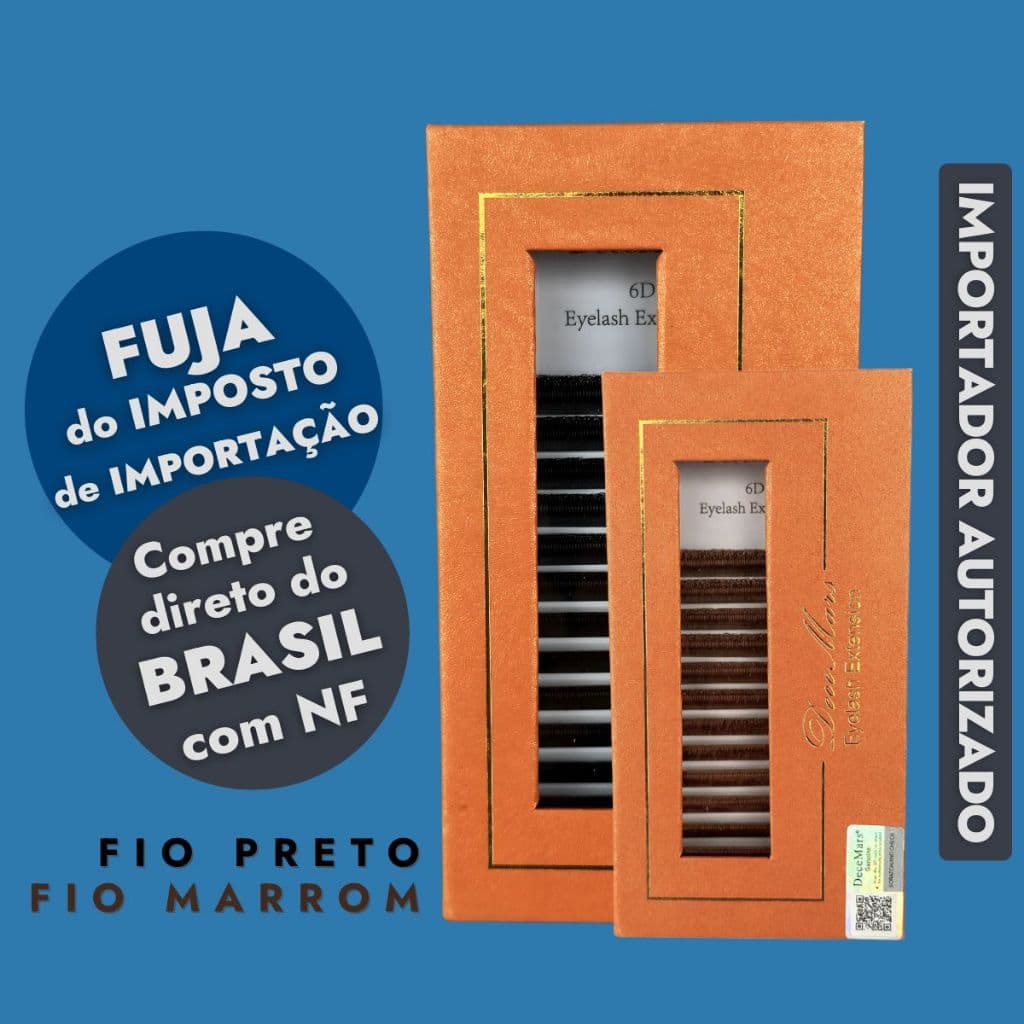 Cílios 6D (3D Duplo) W Decemars Preto ou Marrom Volume Egípcio Extensão De Cílios Cilio | Tamanho Único | MIX