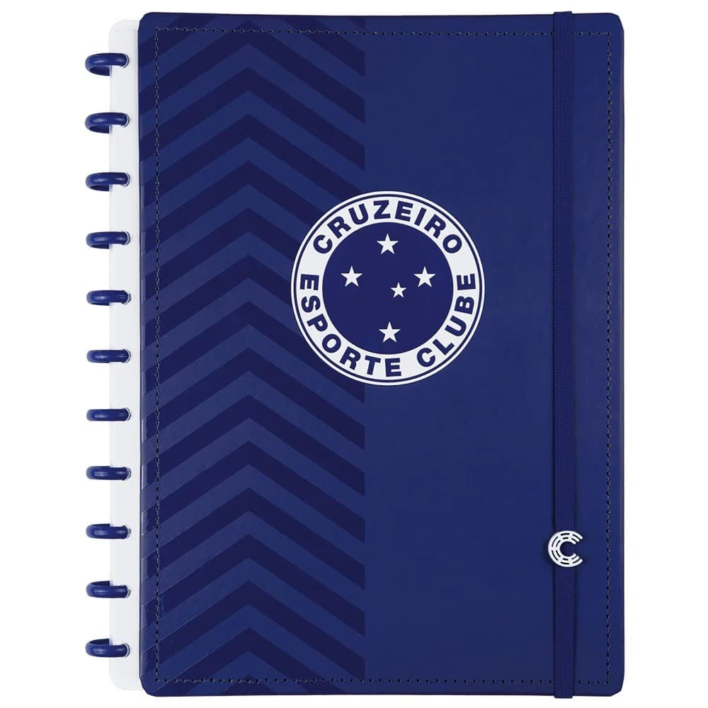 Caderno Inteligente ORIGINAL TIME Atlético Mineiro Rosa - Cruzeiro Tamanho Grande de Disco Times Ci 80 Folhas Removíveis