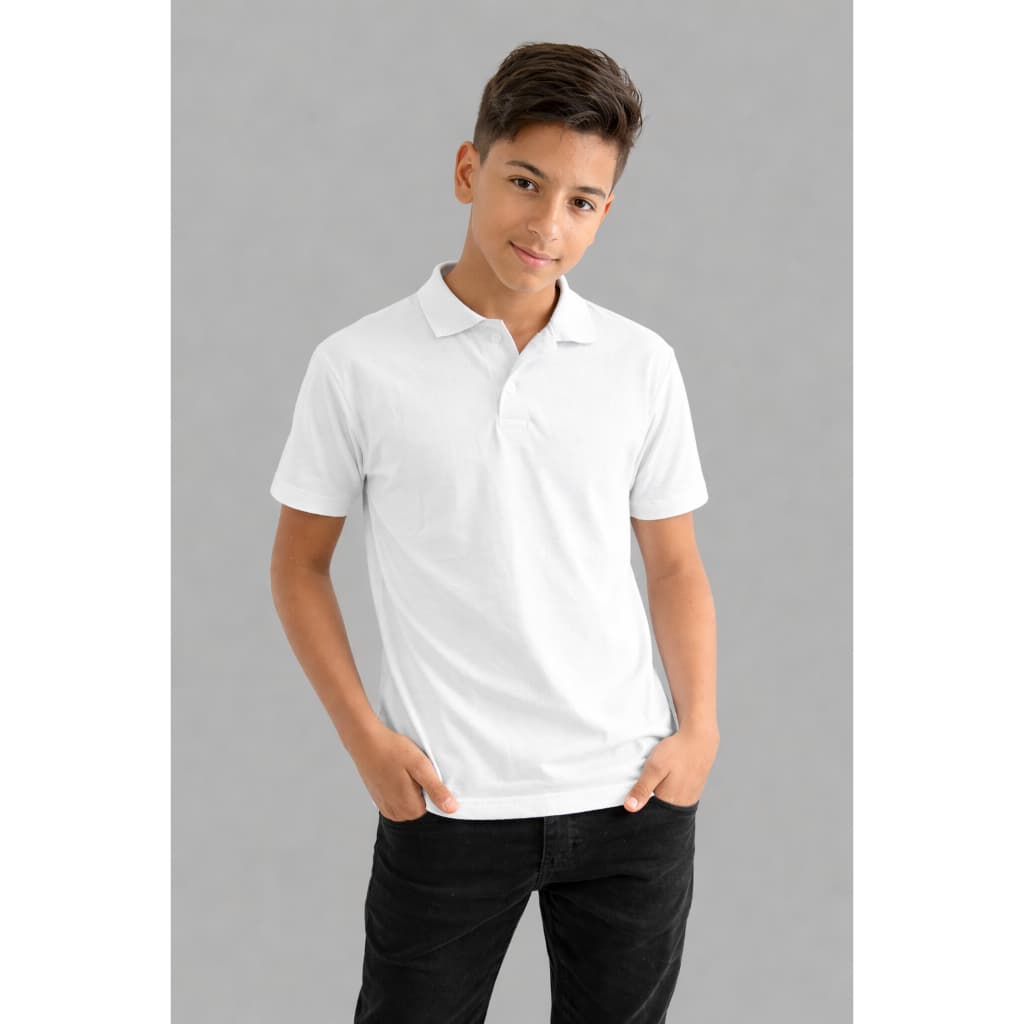 Camisa Polo Juvenil Básica Algodão Lisa