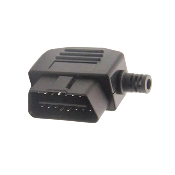 Conector Obd2 90 graus macho 12 volts montável 16 Pinos Diagnostico