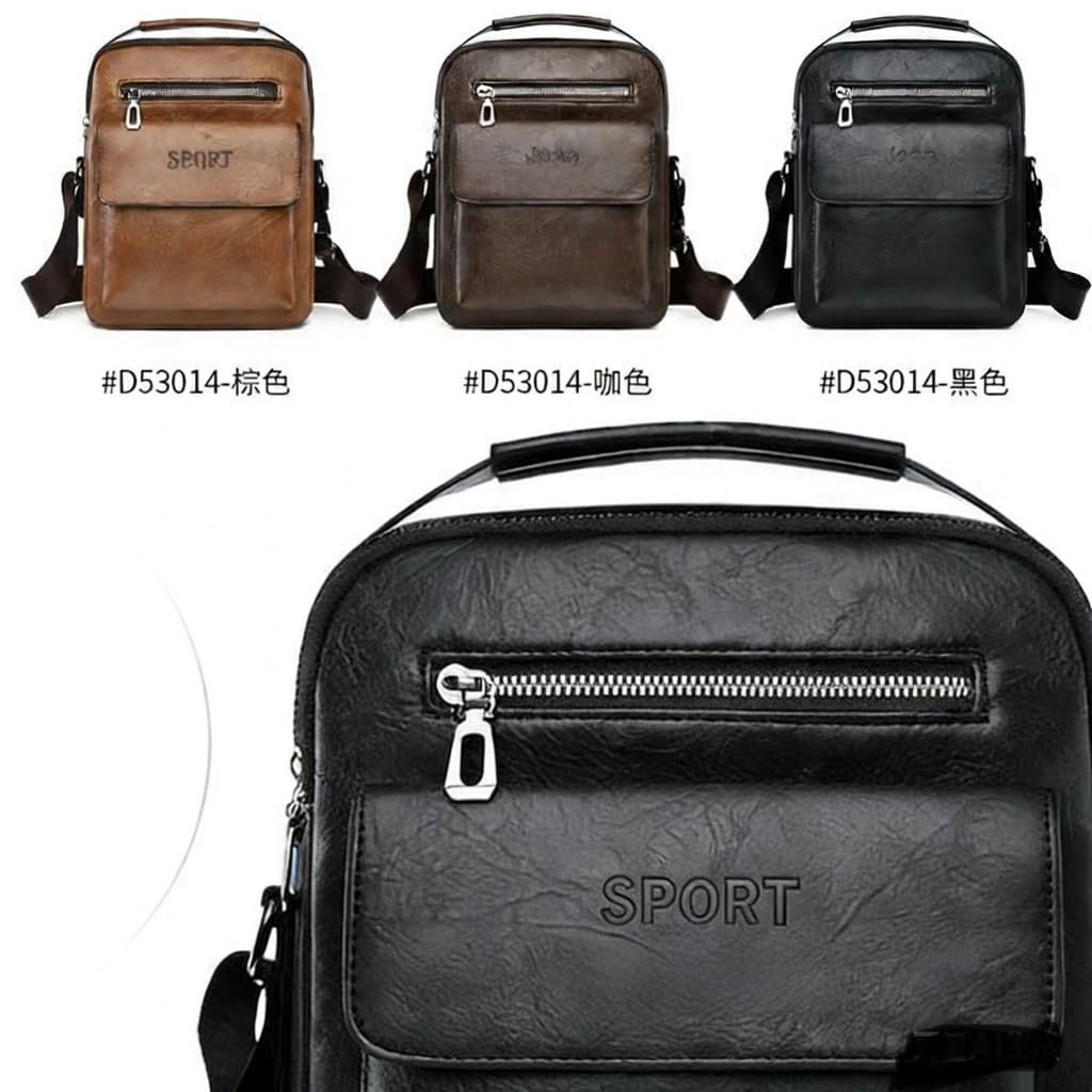 ￼Bolsa Tiracolo Masculina De Mão Mensageiro Multi-Comparência Impermeável WT5314