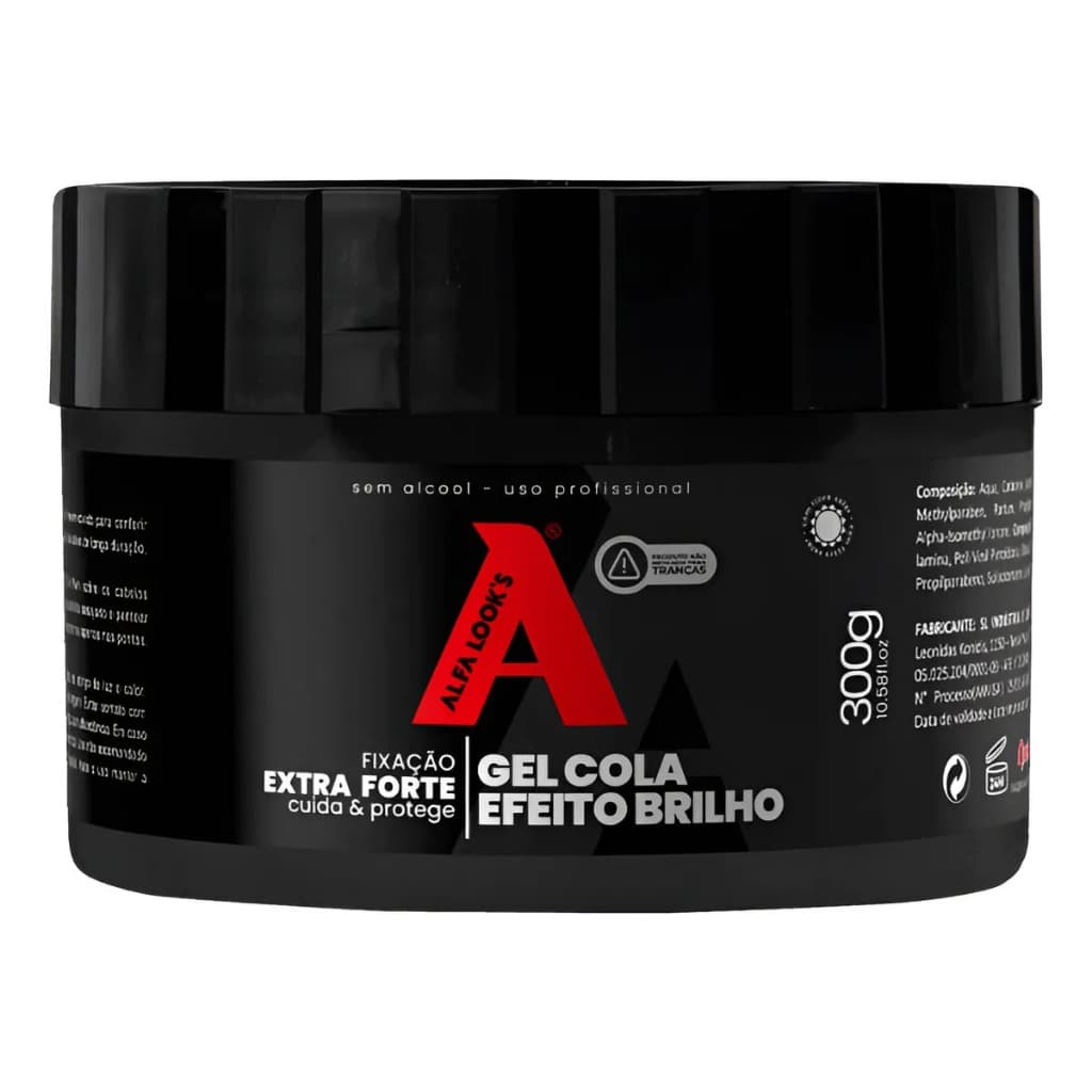 Gel Cola Efeito Brilho 300gr - Alfa Looks