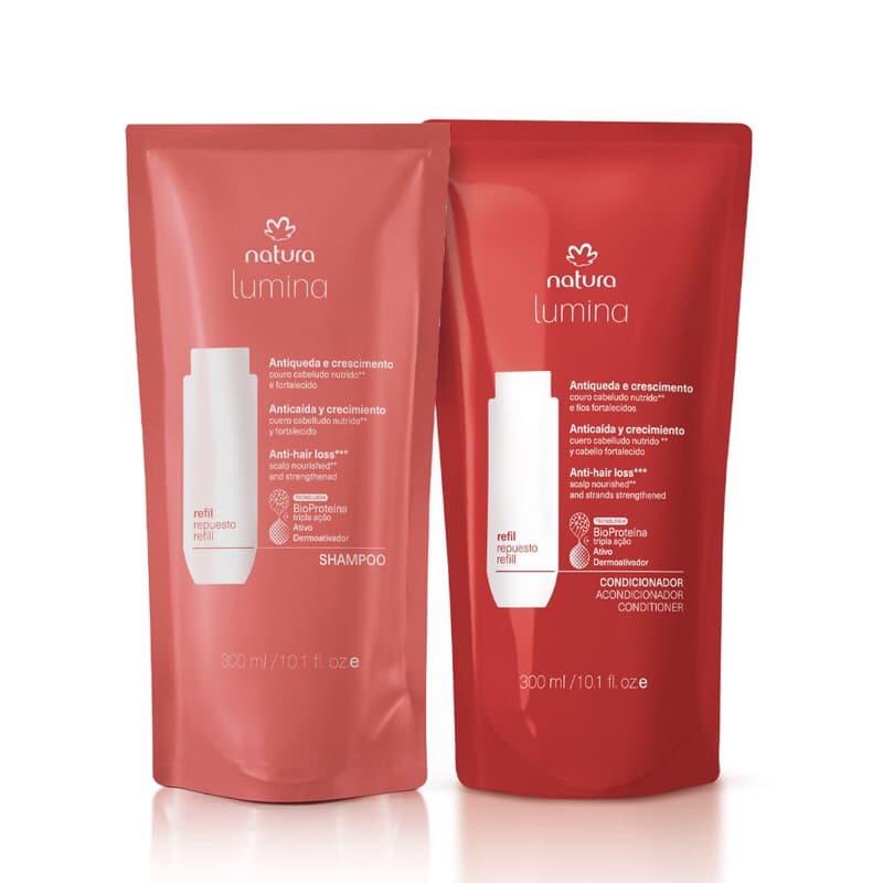 Kit Refis Shampoo + Condicionador Natura Lumina Antiqueda e Crescimento Original