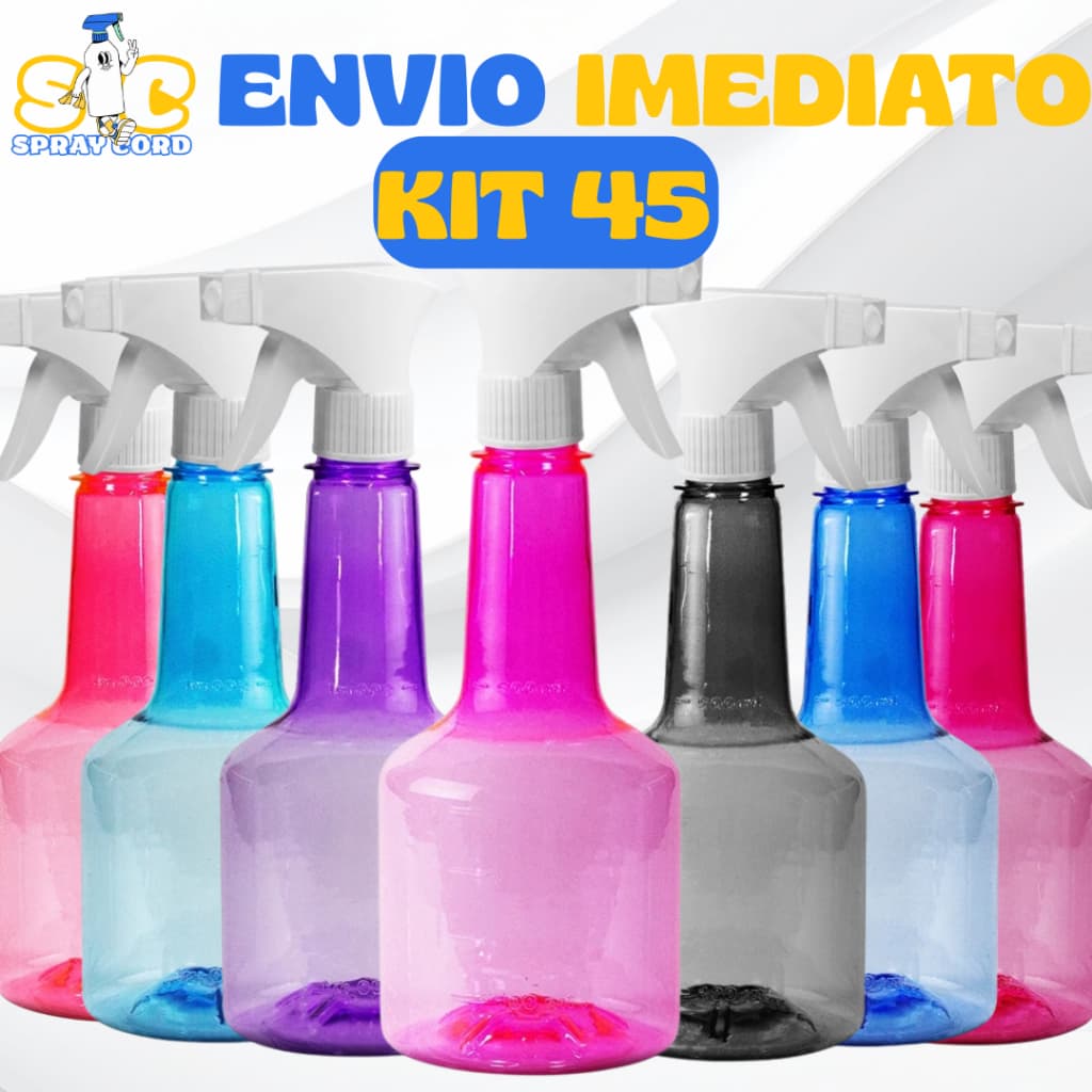 Kit 45 - Borrifador Girafa - Spray - 550ml – Prático - Resistente - Cabelo - Jardim - Pulverizador