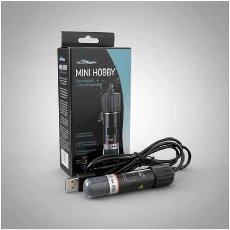 Termostato Com Aquecedor Aquatank Mini Hobby 10w Para Aquário Até 10L Bivolt