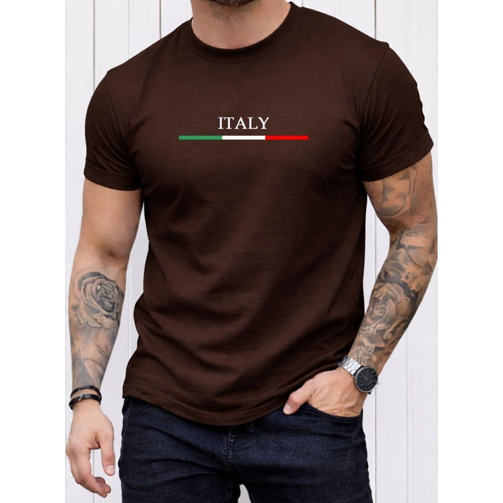 Camiseta Masculina 100% Algodão Camisa Italy Gola Redonda Blusa Confortável Varias Cores