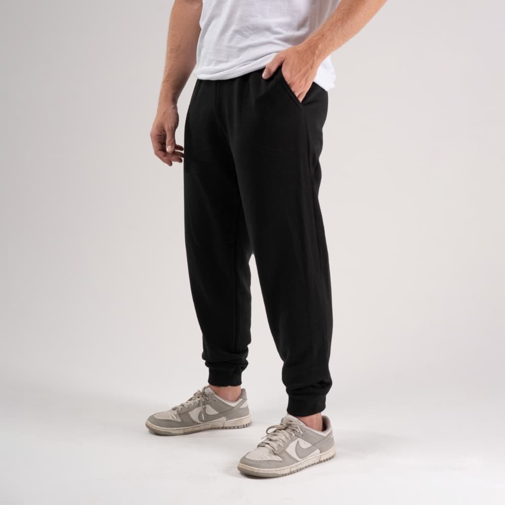 Calça Moletom Masculina Peluciado Jogger 3 Bolsos Com Punho Inverno Academia Treino Corrida Casual