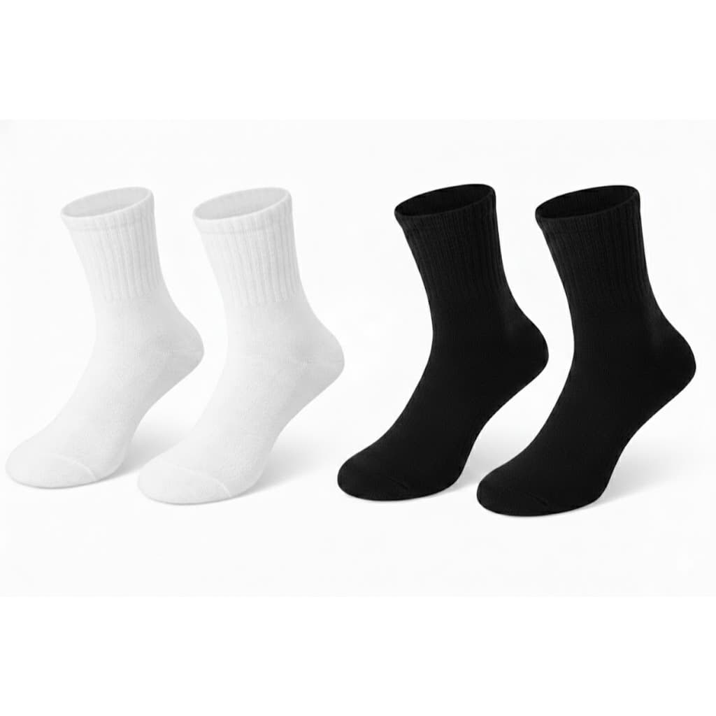 Kit Pares Meia Cano Médio Unissex Conforto Esportiva - Academia