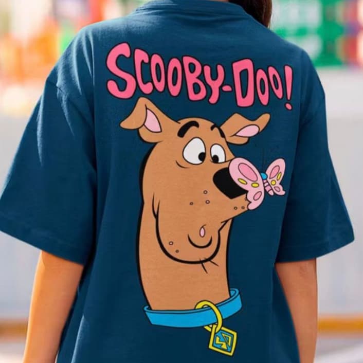 Camiseta Scooby Doo Desenho Animado Camisa Feminina Personalizada Algodão Premium Fio 30.1