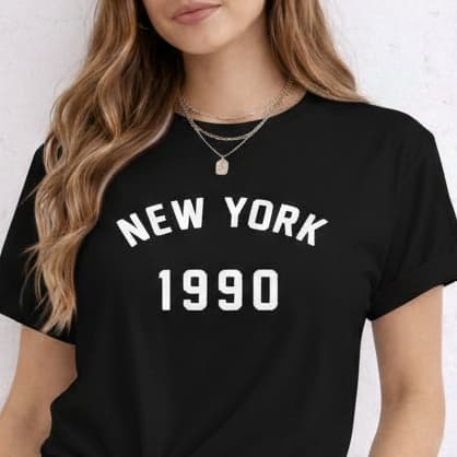 Camiseta New York 1990 Estilo Casual Premium